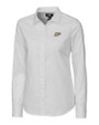 Purdue Boilermakers Cutter & Buck Stretch Oxford Womens Long Sleeve Dress Shirt White Mannequin