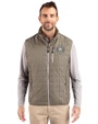 Houston Astro Mono Cutter & Buck Rainier PrimaLoft® Mens Eco Insulated Full Zip Puffer Vest Poplar Melange Front