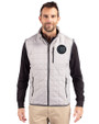 Chicago Cubs Mono Cutter & Buck Rainier PrimaLoft® Mens Eco Insulated Full Zip Puffer Vest Polished Medium Gray Front