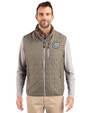 Chicago Cubs Mono Cutter & Buck Rainier PrimaLoft® Mens Eco Insulated Full Zip Puffer Vest Poplar Melange Front