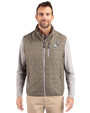 Toronto Blue Jays Mono Cutter & Buck Rainier PrimaLoft® Mens Eco Insulated Full Zip Puffer Vest Poplar Melange Front
