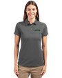 New York Jets Cutter & Buck Advantage Eco Tri-Blend Pique Womens Polo Elemental Grey Front