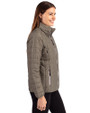 Kansas City Royals Mono Cutter & Buck Rainier PrimaLoft®  Womens Eco Insulated Full Zip Puffer Jacket Poplar Melange Side