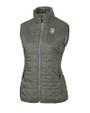 Baltimore Orioles Mono Cutter & Buck Rainier PrimaLoft® Womens Eco Insulated Full Zip Puffer Vest Poplar Melange Mannequin