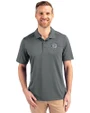 Seattle Mariners Mono Cutter & Buck Prospect Eco Textured Stretch Recycled Mens Big & Tall Polo Elemental Grey Front