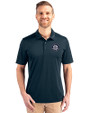 Seattle Mariners Mono Cutter & Buck Prospect Eco Textured Stretch Recycled Mens Big & Tall Polo Navy Blue Front