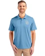 San Diego Padres Mono Cutter & Buck Prospect Eco Textured Stretch Recycled Mens Big & Tall Polo Atlas Light Blue Front
