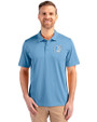 Baltimore Orioles Mono Cutter & Buck Prospect Eco Textured Stretch Recycled Mens Short Sleeve Polo Atlas Light Blue Front