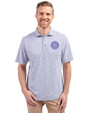 Seattle Mariners Mono Cutter & Buck Virtue Eco Pique Botanical Print Recycled Mens Polo Hyacinth Front