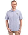Texas Rangers Mono Cutter & Buck Virtue Eco Pique Botanical Print Recycled Mens Polo Hyacinth Front