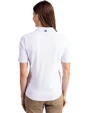 Cincinnati Reds Mono Cutter & Buck Virtue Eco Pique Recycled Womens Polo White Back