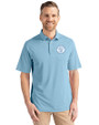 Milwaukee Brewers Mono Cutter & Buck Virtue Eco Pique Recycled Mens Polo Atlas Light Blue Front