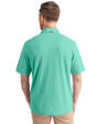 Tampa Bay Rays Mono Cutter & Buck Virtue Eco Pique Recycled Mens Polo Fresh Mint Back