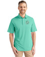 New York Yankees Mono Cutter & Buck Virtue Eco Pique Recycled Mens Polo Fresh Mint Front