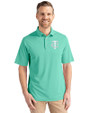 Minnesota Twins Mono Cutter & Buck Virtue Eco Pique Recycled Mens Polo Fresh Mint Front