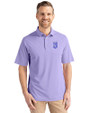 Kansas City Royals Mono Cutter & Buck Virtue Eco Pique Recycled Mens Polo Hyacinth Front