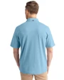Colorado Rockies Mono Cutter & Buck Virtue Eco Pique Recycled Mens Polo Atlas Light Blue Back