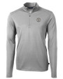 Milwaukee Brewers Mono Cutter & Buck Virtue Eco Pique Recycled Quarter Zip Mens Pullover POL_MANN_HG 1