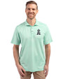 Los Angeles Angels Mono Cutter & Buck Virtue Eco Pique Stripe Recycled Mens Polo Fresh Mint Front