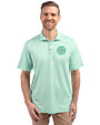 Seattle Mariners Mono Cutter & Buck Virtue Eco Pique Stripe Recycled Mens Polo Fresh Mint Front