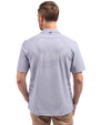 Cincinnati Reds Mono Cutter & Buck Virtue Eco Pique Stripe Recycled Mens Polo Hyacinth Back