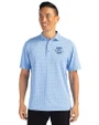 Philadelphia Phillies Mono Cutter & Buck Virtue Eco Pique Tile Print Recycled Mens Polo Atlas Light Blue Front