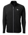 Cleveland Guardians Mono Cutter & Buck Adapt Eco Knit Hybrid Recycled Mens Full Zip Jacket BL_MANN_HG 1