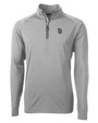 San Diego Padres Mono Cutter & Buck Adapt Eco Knit Stretch Recycled Mens Quarter Zip Pullover POL_MANN_HG 1