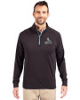 St. Louis Cardinals Mono Cutter & Buck Adapt Eco Knit Stretch Recycled Mens Quarter Zip Pullover Black/Atlas Front