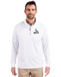 St. Louis Cardinals Mono Cutter & Buck Adapt Eco Knit Stretch Recycled Mens Quarter Zip Pullover White Front
