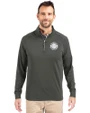 Washington Nationals Mono Cutter & Buck Adapt Eco Knit Stretch Recycled Mens Quarter Zip Pullover Poplar Front
