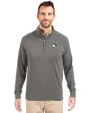 Toronto Blue Jays Mono Cutter & Buck Adapt Eco Knit Stretch Recycled Mens Quarter Zip Pullover Elemental Grey Front