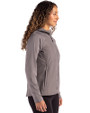 Seattle Mariners Mono Cutter & Buck Adapt Eco Knit Hybrid Recycled Womens Full Zip Jacket Elemental Grey Side