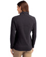 Los Angeles Dodgers Mono Cutter & Buck Adapt Eco Knit Stretch Recycled Womens Half Zip Pullover Black Back