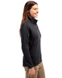 Los Angeles Dodgers Mono Cutter & Buck Adapt Eco Knit Stretch Recycled Womens Half Zip Pullover Black/Gelato Side