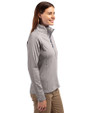 Los Angeles Dodgers Mono Cutter & Buck Adapt Eco Knit Stretch Recycled Womens Half Zip Pullover Polished Medium Gray Side