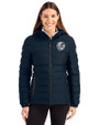 New York Yankees Mono Cutter & Buck Mission Ridge Repreve® Eco Insulated Womens Puffer Jacket Navy Blue Front