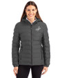 Los Angeles Dodgers Mono Cutter & Buck Mission Ridge Repreve® Eco Insulated Womens Puffer Jacket Elemental Grey Front