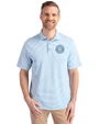 Houston Astro Mono Cutter & Buck Virtue Eco Pique Stripe Recycled Mens Big and Tall Polo Atlas Light Blue Front