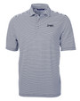 Atlanta Braves Mono Cutter & Buck Virtue Eco Pique Stripe Recycled Mens Big and Tall Polo NVBU_MANN_HG 1