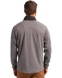 New York Jets NFL Helmet Cutter & Buck Adapt Eco Knit Hybrid Recycled Mens Quarter Zip Black Heather/Black Back