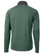 South Florida Bulls Swinging Rocky Cutter & Buck Adapt Eco Knit Hybrid Recycled Mens Quarter Zip Hunter/Black Mannequin Back