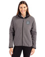 Seattle Mariners Mono Cutter & Buck Cascade Eco Fleece Womens Full Zip Jacket Elemental Grey/Black Front