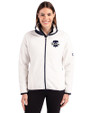 Philadelphia Phillies Mono Cutter & Buck Cascade Eco Fleece Womens Full Zip Jacket Shell/Navy Blue Front