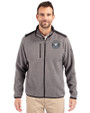 Houston Astro Mono Cutter & Buck Cascade Eco Fleece Mens Full Zip Jacket Elemental Grey/Black Front
