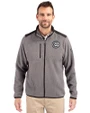 Chicago Cubs Mono Cutter & Buck Cascade Eco Fleece Mens Full Zip Jacket Elemental Grey/Black Front