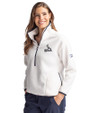 St. Louis Cardinals Mono Cutter & Buck Cascade Eco Fleece Womens Pullover Jacket Shell/Navy Blue Front