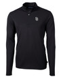 San Diego Padres Mono Cutter & Buck Virtue Eco Pique Recycled Quarter Zip Mens Big & Tall Pullover BL_MANN_HG 1