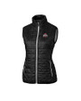 Ohio State Buckeyes Cutter & Buck Rainier PrimaLoft® Womens Eco Insulated Full Zip Puffer Vest BL_MANN_HG 