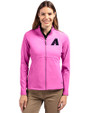 Arizona Diamondbacks Mono Cutter & Buck Adapt Eco Knit Heather Recycled Womens Full Zip Gelato Heather Front